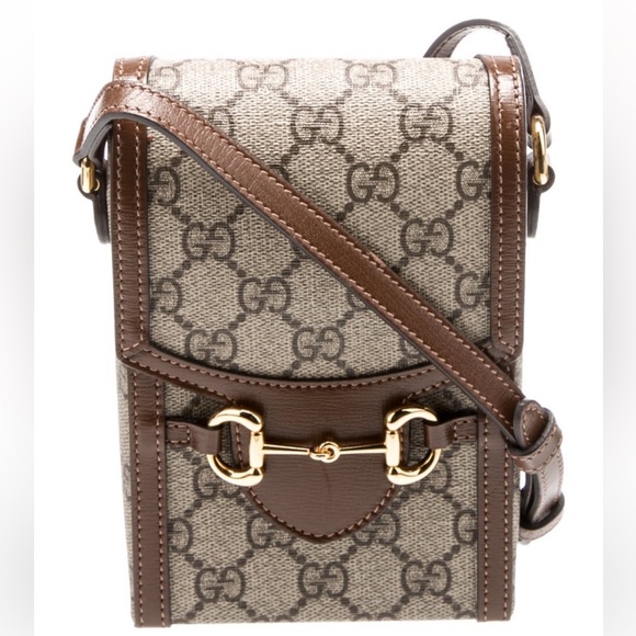 Gucci Printed Horsebit Crossbody Bag - Picture 1 of 5